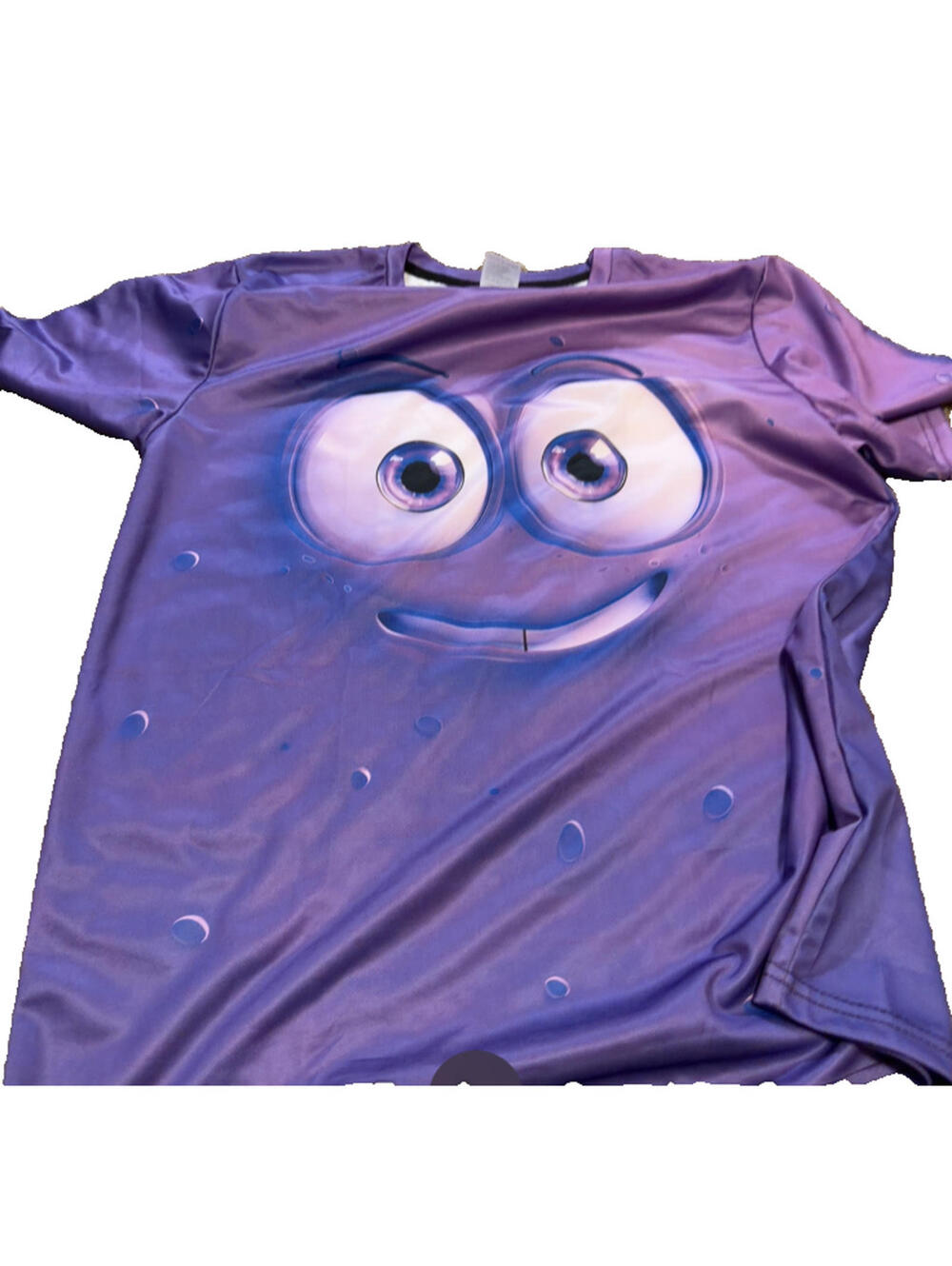 TOP PURPLE MENS CARTOON FUNNY EXPRESION TSHIRT SIZE MEDIUM